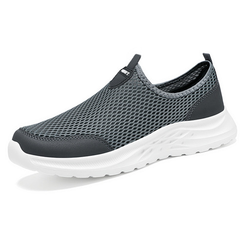 Men's Summer Mesh Breathable Odor-Controlled Casual Slip-On Shoes Private Domain Gift Shoes Plus Size Dad Shoes