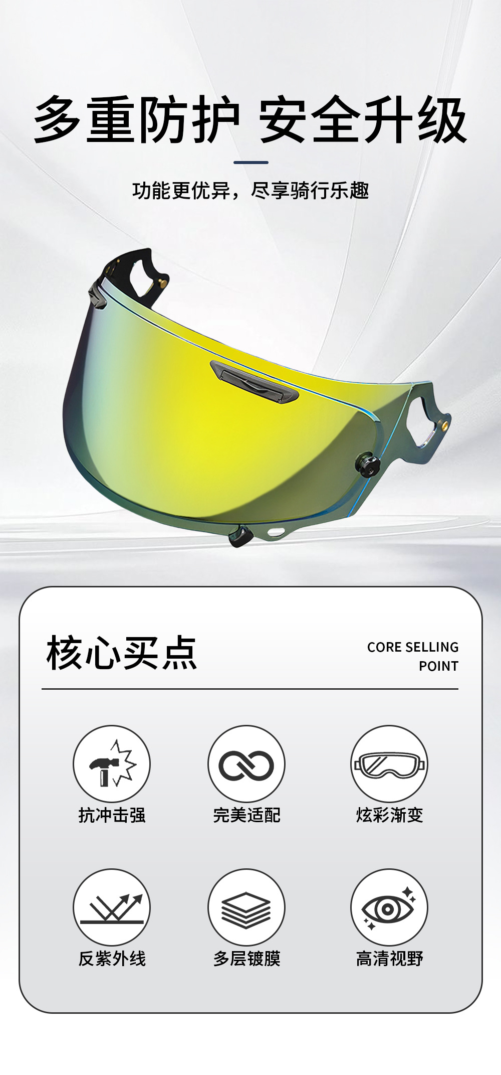 Rx7X Helmet Lens Adapts to Rx7V Neo Xd Vas-V Max Vision Full-Face Helmet Lens