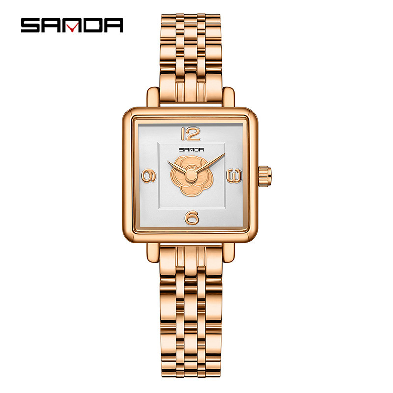 스틸 벨트 로즈 골드 화이트