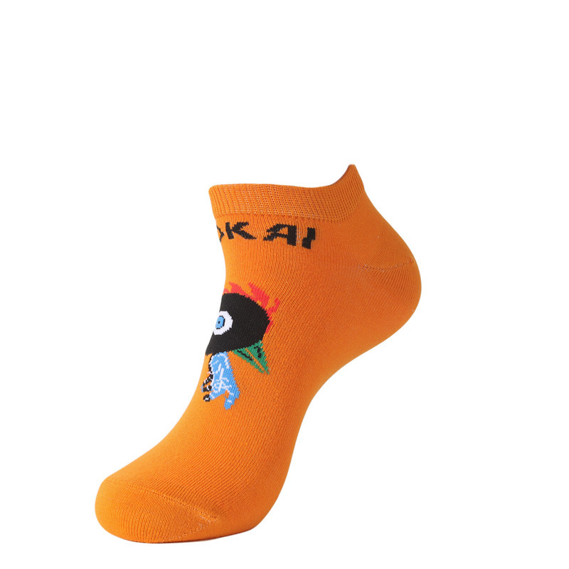 Male Japanese Monster Animation Socks Female Cotton Monster Story Sock Cartoon Personality Trend Boat Socks-5Prs 53 Undefined