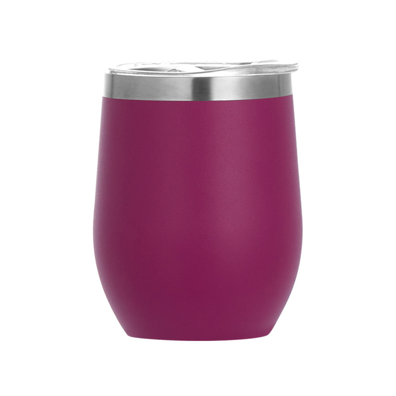Taza de huevo transfronteriza 12oz 304 de acero inoxidable de doble capa aislada en forma de U copa de vino tinto trago huevo taza grande del vientre