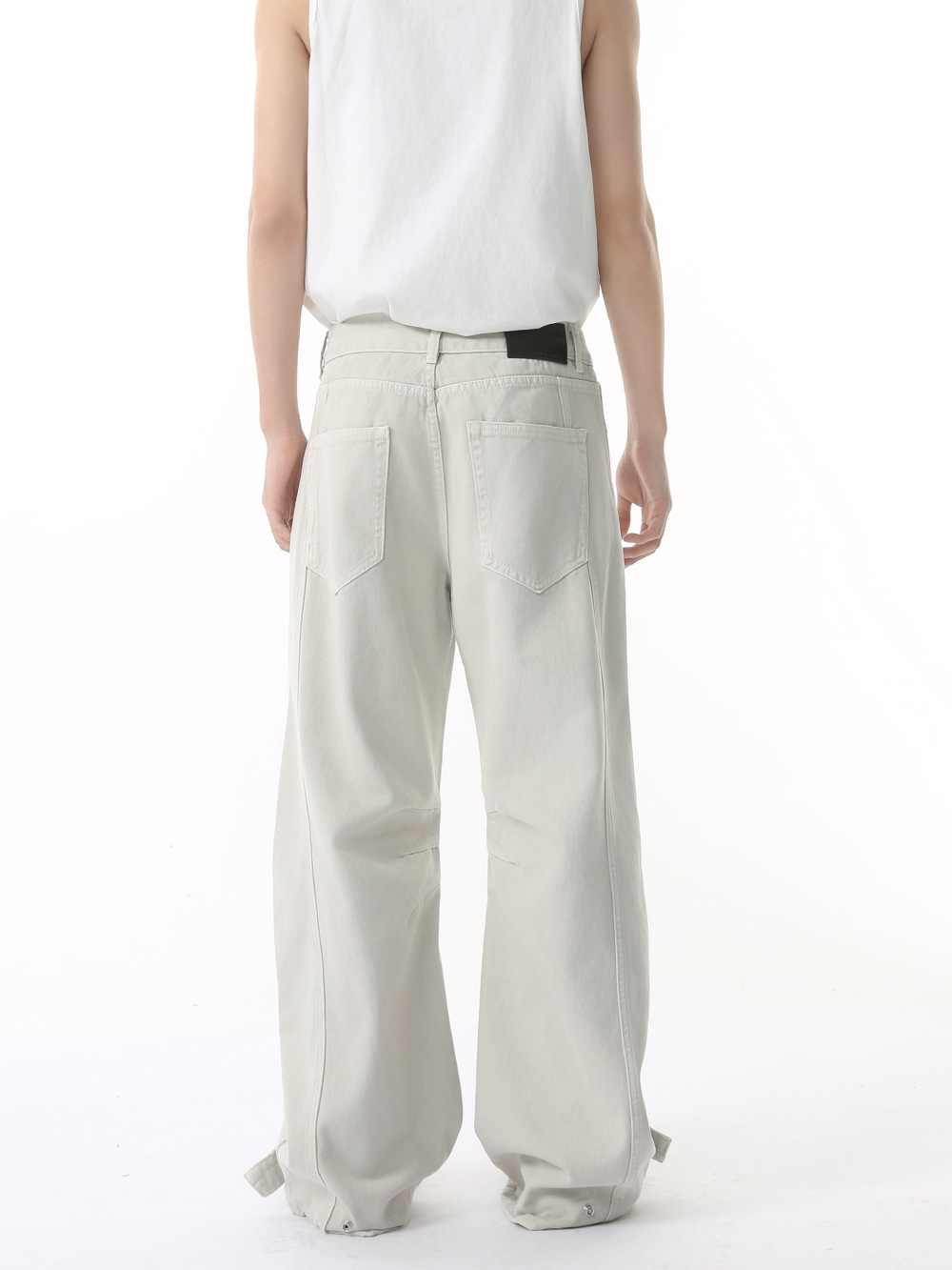 MTLCLOTHES Hombres| Cleanfit retrógrado deconstrucción herramienta machete jeans de piernas anchas de alta tendencia