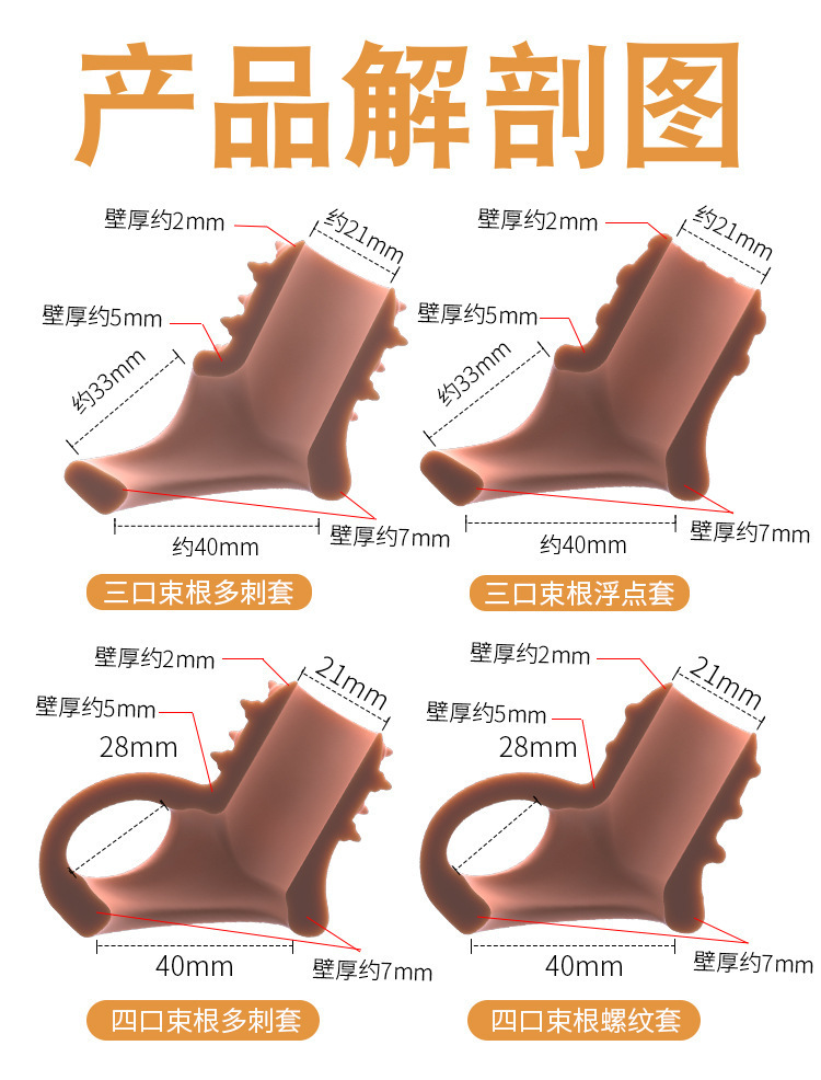 Soft TPE Penis Ring Condom with Locking Ring, Foreskin Barrier, Anti-Ejaculation Design — detail image 10