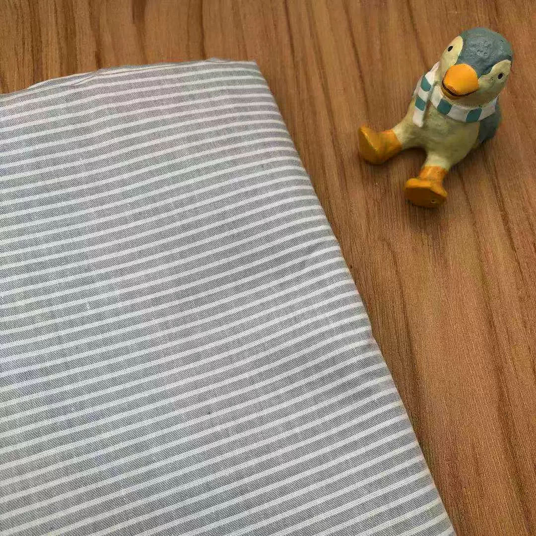 40全棉色织府绸条纹面料 衬衫裙子服装面料厂家直供 纯棉色织布