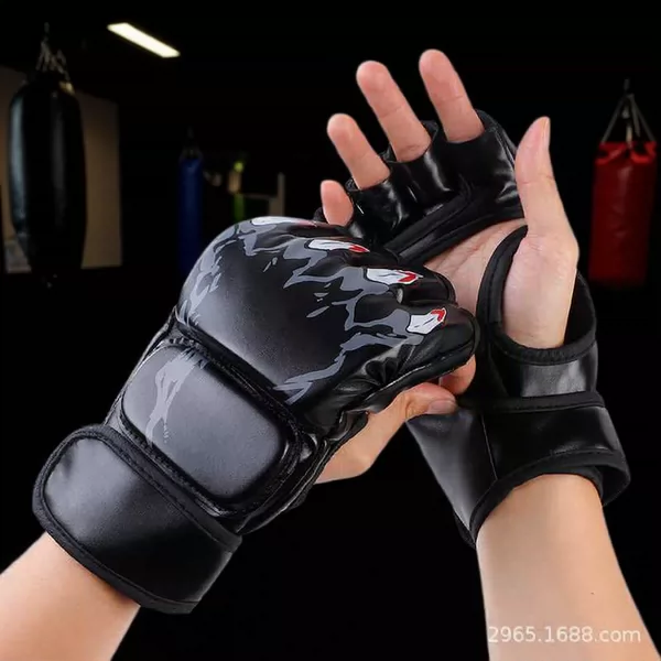 Boxing Gloves Half Finger Gloves Adult Sanda Men and Women Half Finger Finger Adult Children Sandbag Training Knuckles