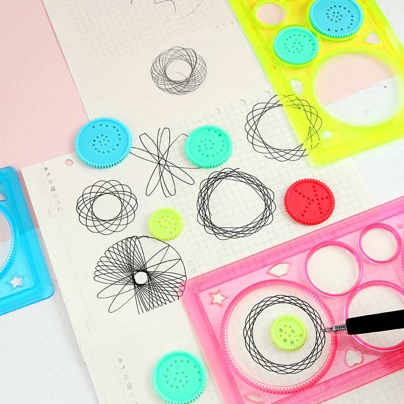 Calibéris creativo transparente juegos de dibujos animados multifuncionales para niños estudiantes papelería de aprendizaje calibéris