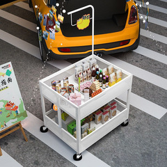 スーパーマーケットのコンビニの販売促進台の展示棚を並べてカートを販売します。