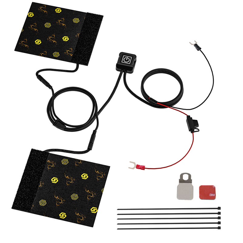 Motocicleta rápida carga y descarga Velcro calefacción eléctrica manija cubierta 12V impermeable invierno cálido calefacción eléctrica manija de actualización