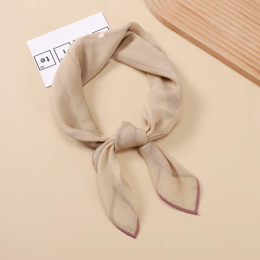 50g Weight Silk Scarf Classification Holiday, Street Occasion Moire Yarn Material Solid Color Pattern Spring&Summer Season Women's Gender Simple Style Style Women's Simple Style Solid Color Moire Yarn Silk Scarf 19