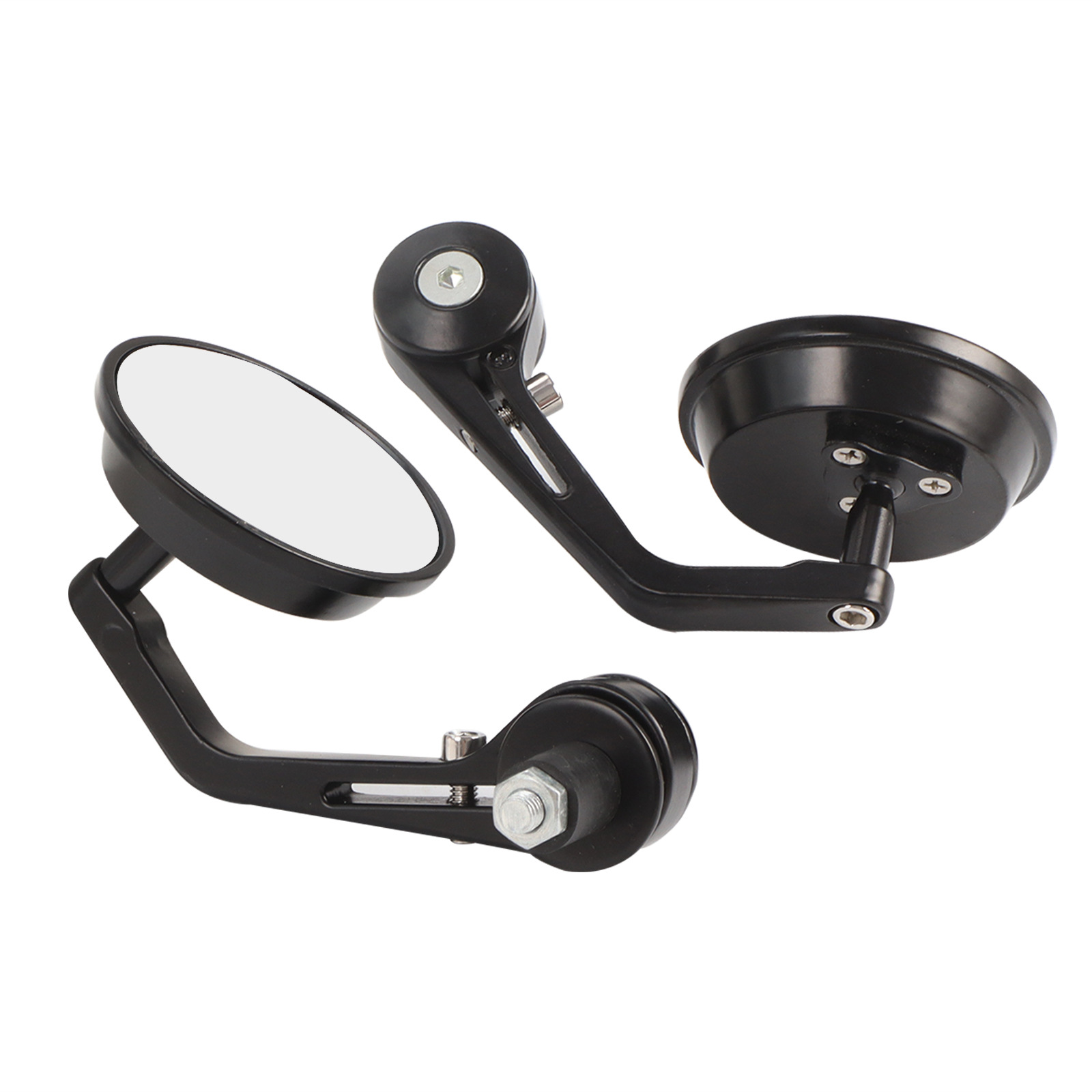 Motorcycle rearview mirror 7/8 modified rearview mirror moped handlebar mirror 22mm all aluminum round handlebar mirror