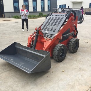 Wheel skid steer loader small electric skid steer forklift agricultural farm manure skid steer loader manufacturers
