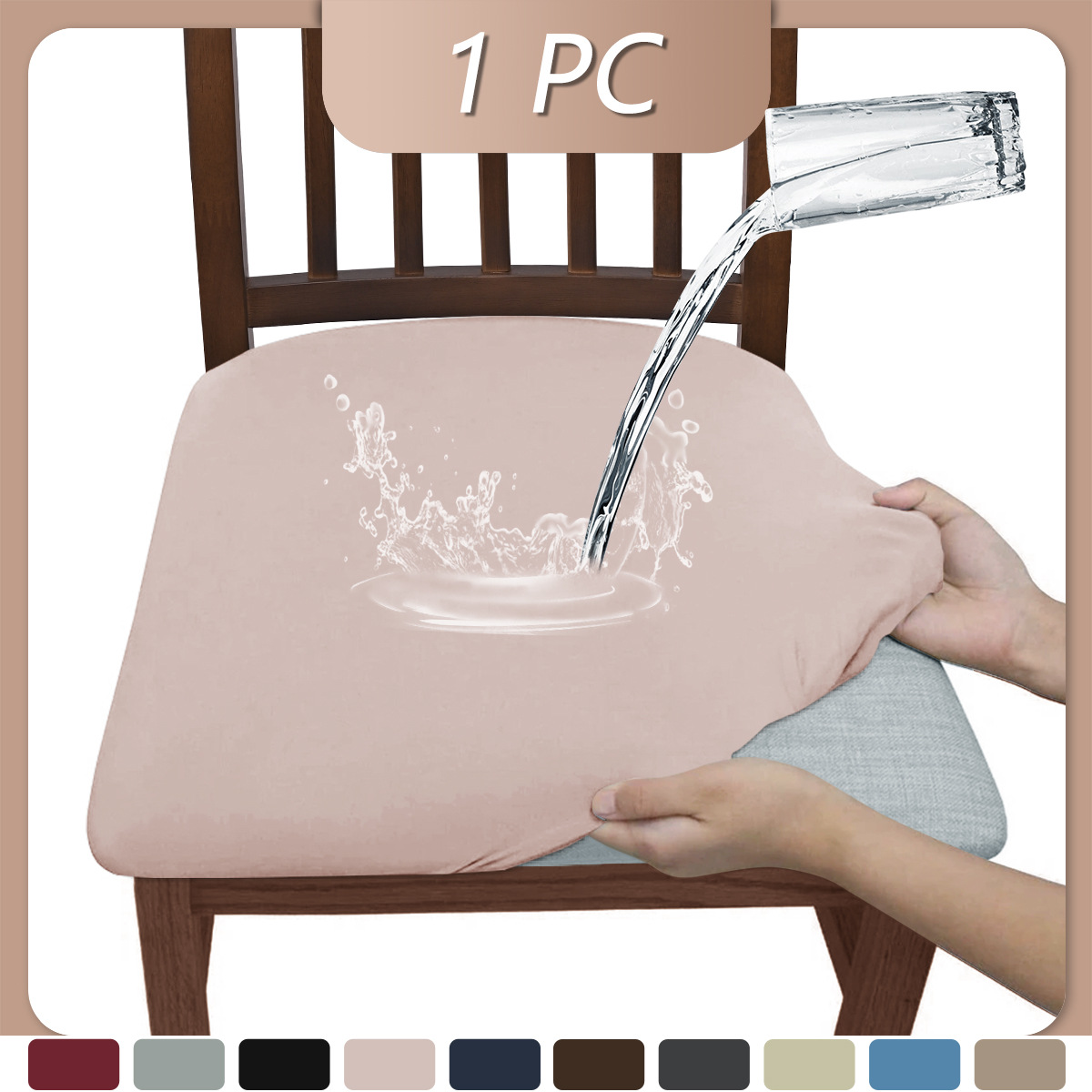 TEMU cubierta de silla en stock, cubierta de banco resistente al agua de seda de leche transfronteriza, cubierta de silla de mesa de comedor de hotel