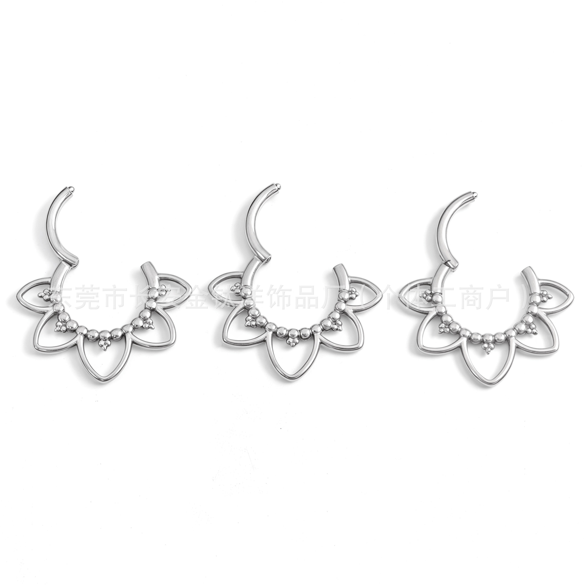 F136 Titanium Petal Closed Ring Pinless Hoop Earrings Lip Ring Nose Ring Seamless Ring G23 Titanium Alloy Piercing Jewelry detail image 7