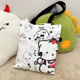 New Canvas Bag Portable Cartoon Canvas Bag Instagram Student Japanese Shoulder Bag Handbag Book Bag