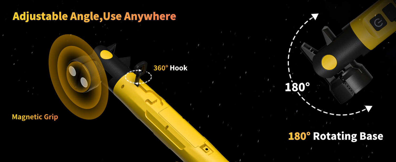 Cross-border emergency COB multifunctional magnetic repair work light 3000 lumens outdoor rechargeable hanging lighting lamp
