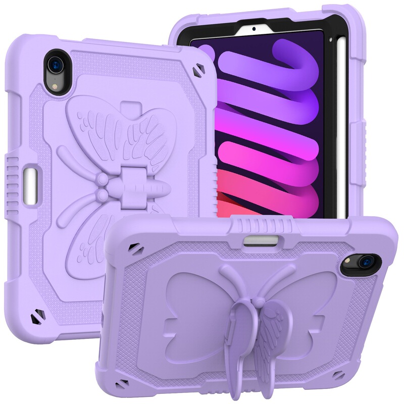 Suitable for 2021 iPad Mini6 Protective Case, Kidsren's Anti-Fall Pro 11inch Silicone Case, 10.2inch Butterfly Stand Suitable for 2021 iPad Mini6 Protective Case, Kidsren's Anti-Fall Pro 11inch Silicone Case, 10.2inch Butterfly Stand