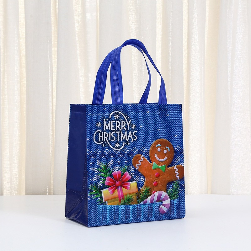 クリスマス不織布バッグホリデーパーティーギフト漫画プリントハンドバッグショッピングモールショッピング包装袋卸売|undefined