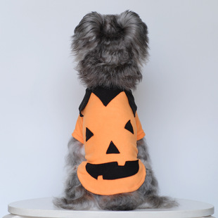 Pet Halloween Costumes Dog Clothes Funny Pumpkin Skull Transformed into Devil Pumpkin Puppy Cat Clothes