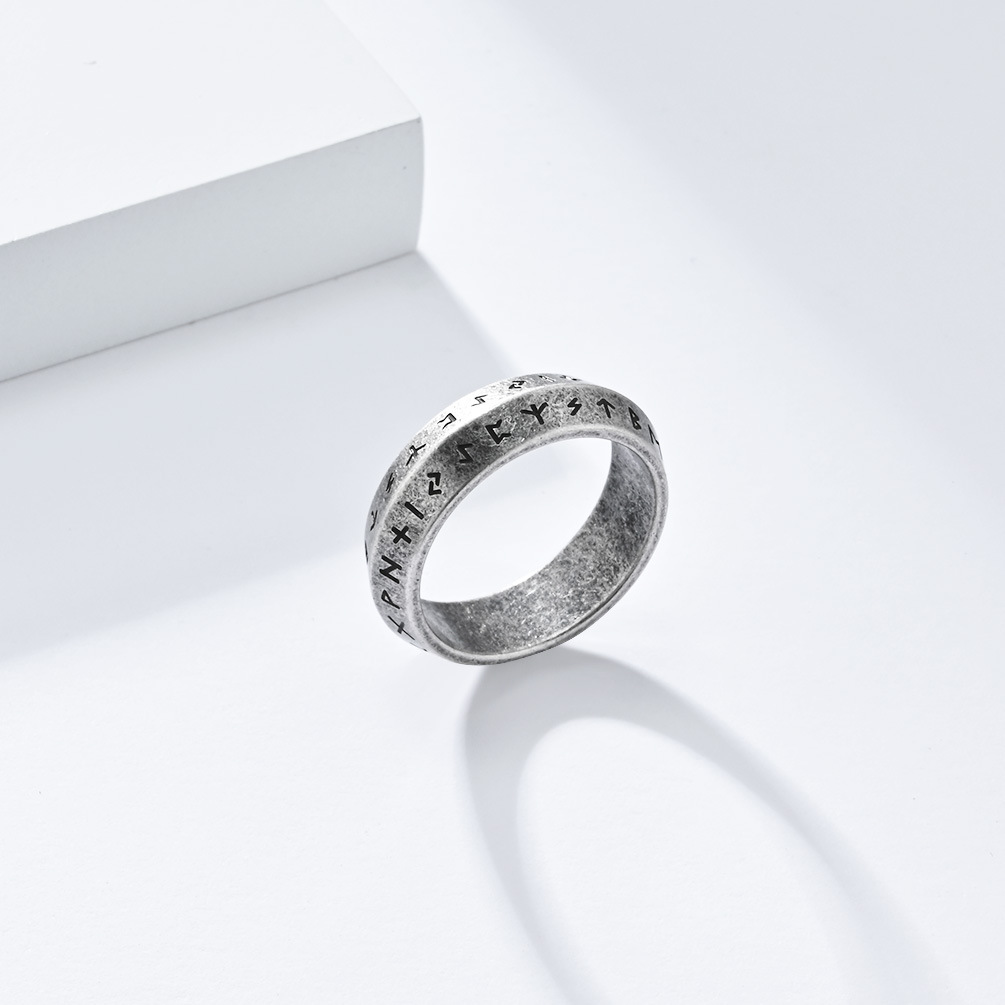 13g Weight Rings Classification 7, 8, 9 Ring Size 1 Piece Quantity Casual, Daily Occasion Titanium Steel Material Symbol Pattern Unisex Gender Polishing Design Hip-Hop Style Hip-Hop Symbol Titanium Steel Polishing Unisex Rings 7
