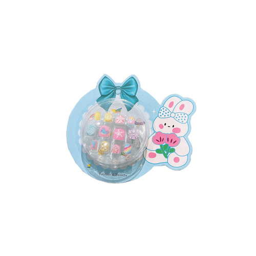 Children's Nail Art Stickers Cartoon Cute Patterns Removable Nail Pieces Little Girl Children's Day Gift Handmade Jewelry Set Box