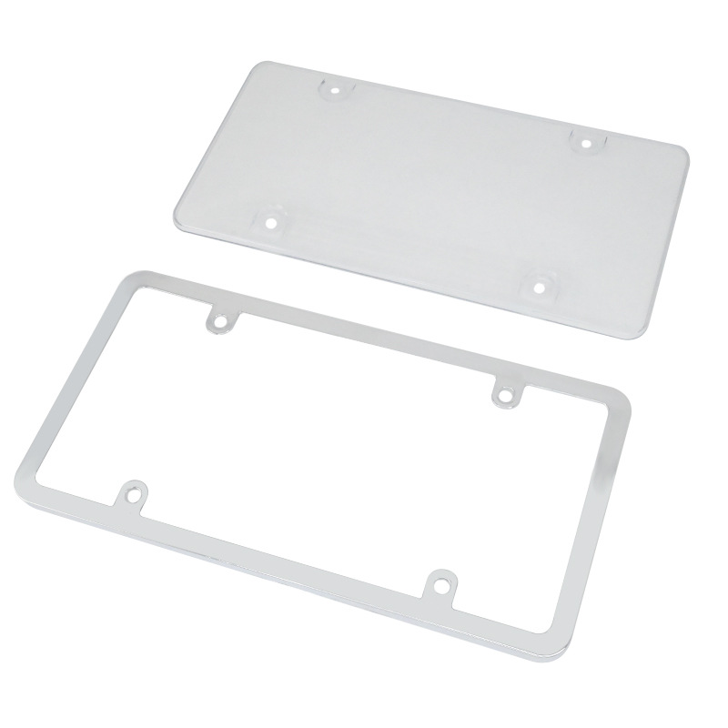 Factory direct American standard plastic license plate frame with cover transparent cover two-in-one American license plate frame accessories complete
