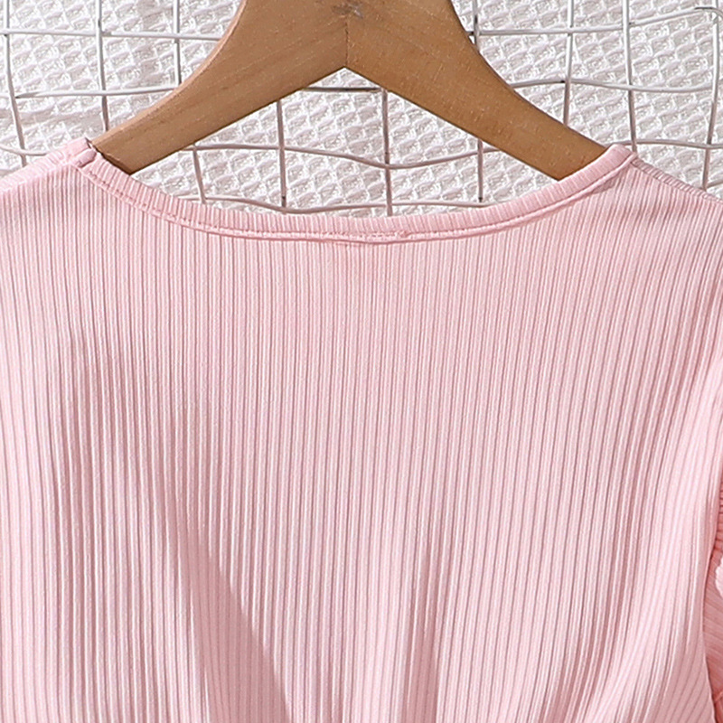 INS Girls' Autumn New Mid to Large Children's Long Sleeve Pit Strip Splicing Flower Butterfly Printed Dress_voghion.com