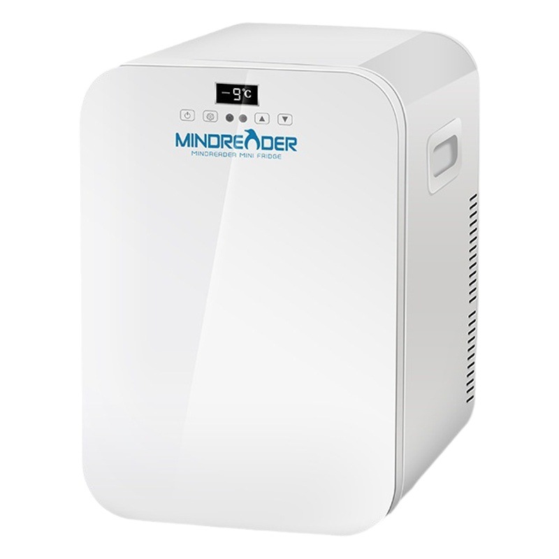 Nueva 15/20L al aire libre portátil refrigerador del coche CNC mini refrigerador hogar coche de doble uso panel de vidrio mini refrigerador