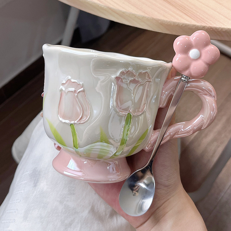 High quality ceramic wineglass, Birthday gift