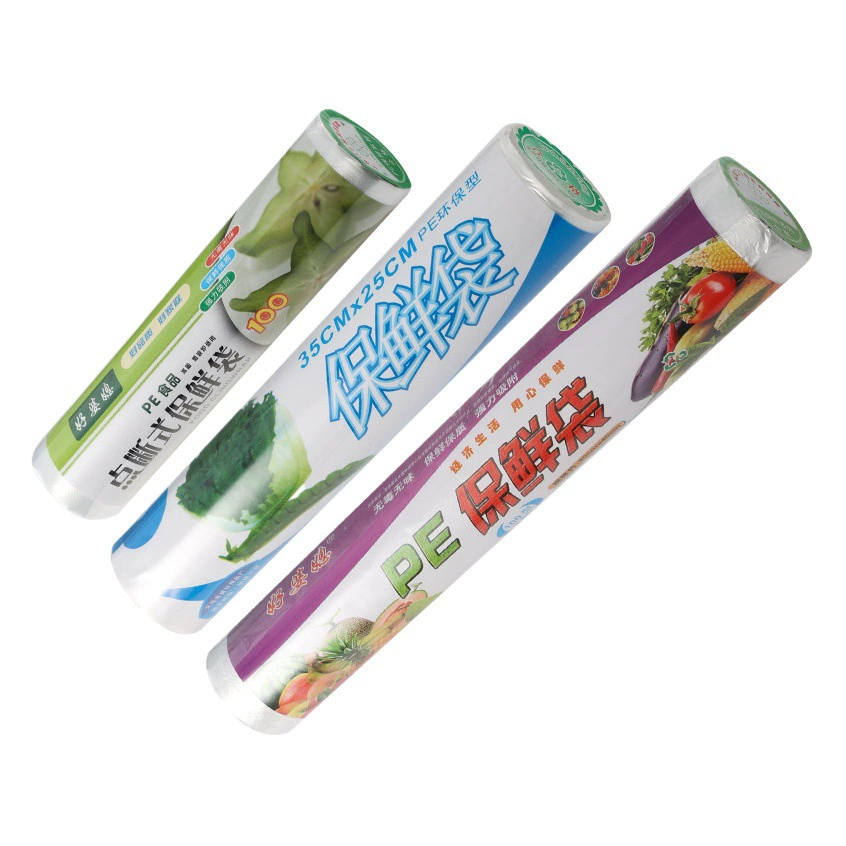 Производители продают оптом большое количество пакетов для хранения в свежем виде, утолщенные рулонные пакеты для пищевых продуктов, бытовые герметичные пакеты с точечным разрывом, пакеты для хранения холодильников