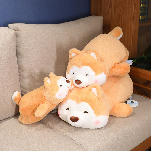 Seth Dudu Lying Down Shiba Inu Doll Plush Toy Wholesale Cute Puppy Doll Soothing Pillow Doll Gift
