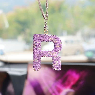 Car hanging pendant pendant - r-letter-car-pendant-lotus-purple