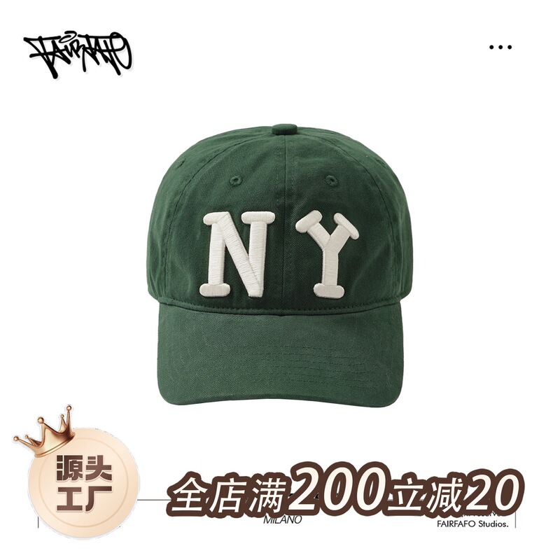 【3D Letter Baseball Cap】Early Autumn New Vintage Embroidered Baseball Cap Versatile American Style Duckbill Cap