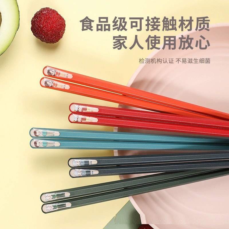 Посты из сплава для домашнего использования, противоскользящие, устойчивые к плесени, термостойкие палочки для еды, матовые противоскользящие палочки для еды, семейная еда онлайн, популярные палочки для ногтей