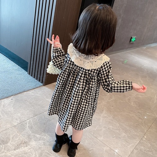 Girls Dress Spring and Autumn 2022 New Internet Celebrity Baby Girl Fashionable Little Child Princess Spring Dress Autumn Dress