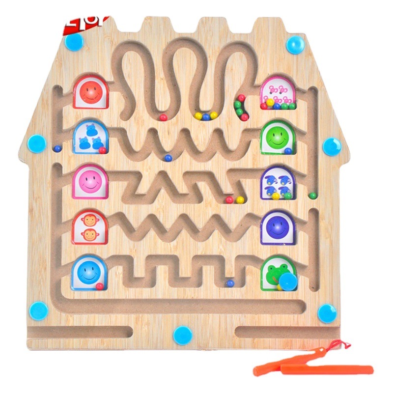 Laberinto magnético para niños juguete imán pluma laberinto juego interactivo entre padres e hijos educación temprana juguetes para niños pequeños al por mayor