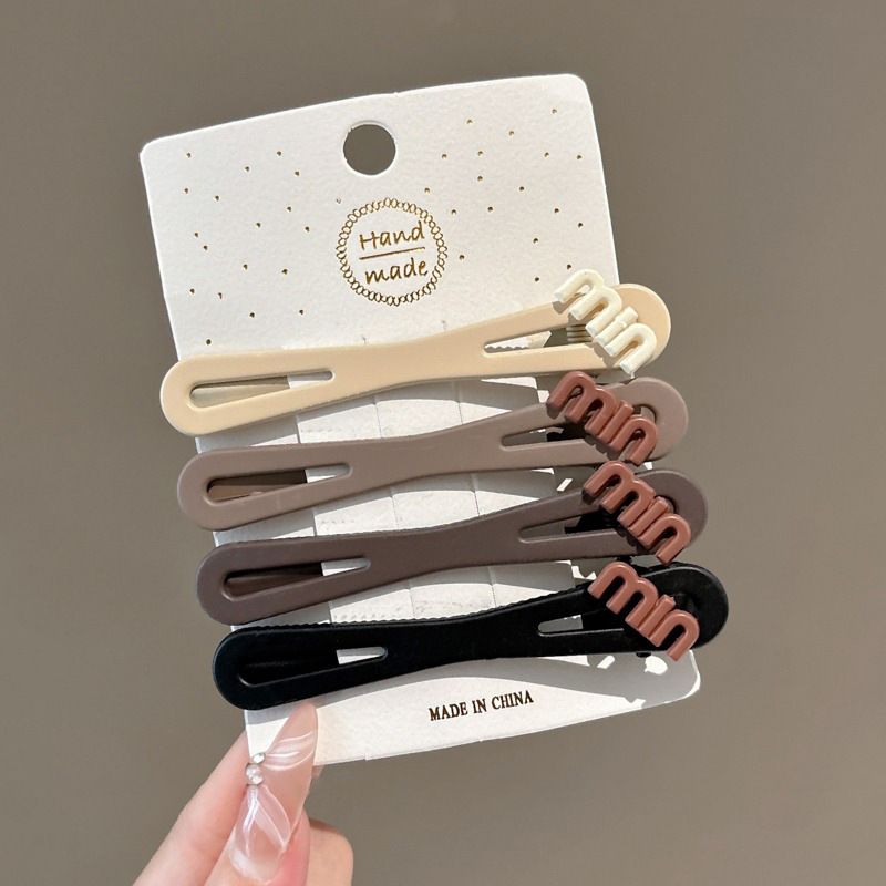 Lavar la cara maquillaje clip de cabello para mujeres 2025 nuevo frange clip de cabello lateral frente clip de boca de pato clip de cabello tocado