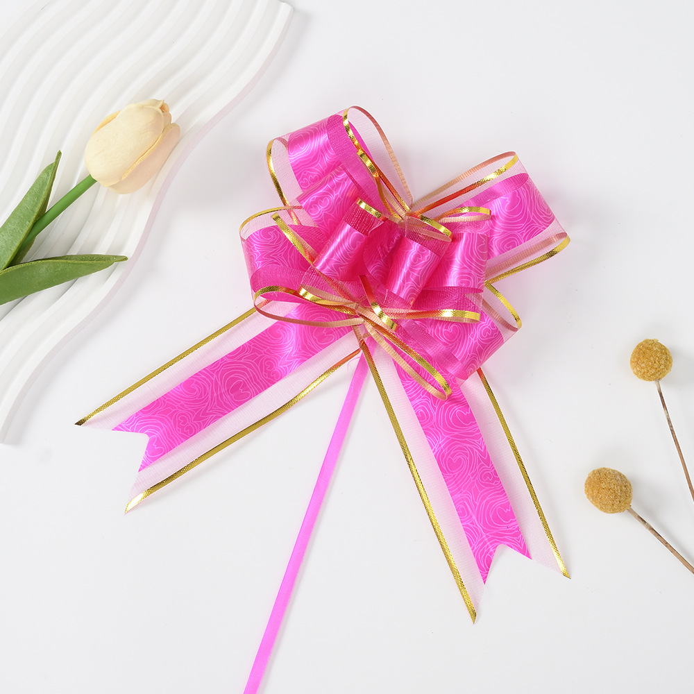 Explosiones transfronterizas 50 grandes decoración rosa nieve arco mano flores canasta de frutas paquete de regalo de Navidad
