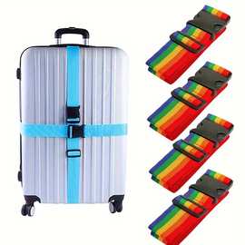 定制行李带一字打包带行李箱旅行箱捆绑带托运加固带拉杆箱塑料