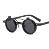 T307 Ou Tu's new round -box punk double -layer flip sunglasses male lady moxibustion personality foreign trade sunglasses