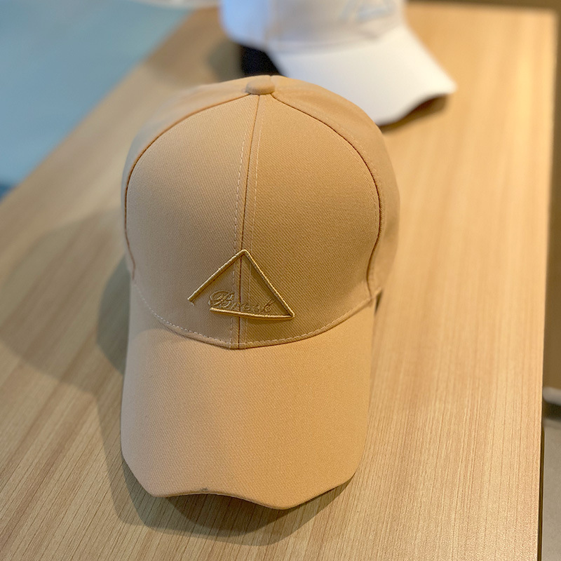 Gorra de béisbol con bordado de triángulo-Naranja