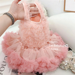 Baby Girls Summer All-in-One Tutu Dress Princess Cotton Candy Cake Dress Formal Birthday Gift Wholesale