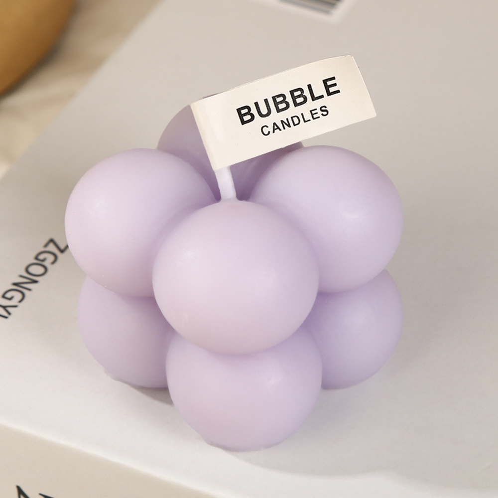 Cubo Rubik al por mayor creatividad casera hecha a mano adorable modelado burbuja fragancia pequeña vela regalo transfronterizo