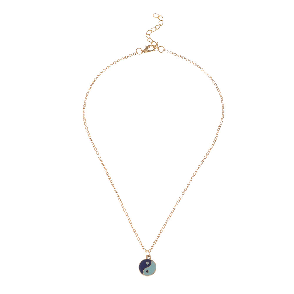 simple Yin Yang Tai Chi oil drop earrings color gossip necklace