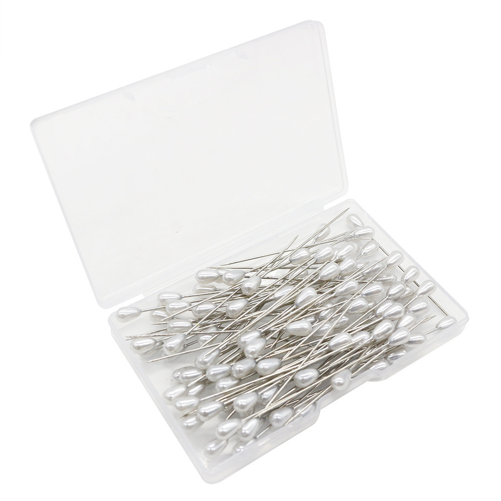 Amazon 100 prendas blancas posicionamiento y corte de vestidos de novia flor aguja perlada fija aguja en forma de pera aguja de gota de agua redonda