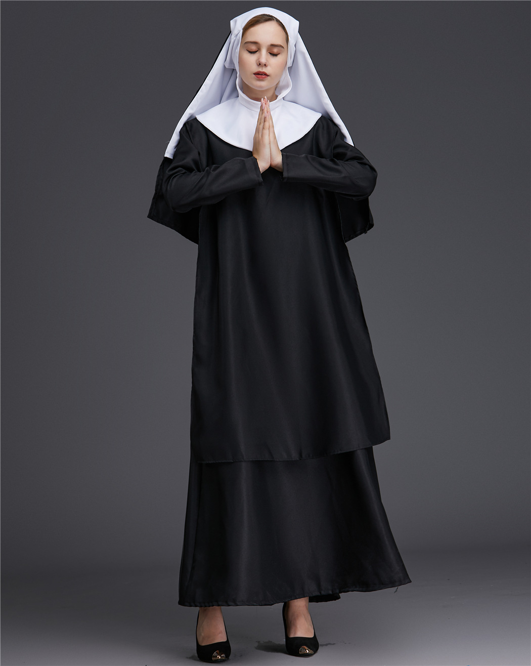 新款万圣节服装 男传 教士牧师服 玛利亚神父 修女服装十字架衣服-阿里巴巴