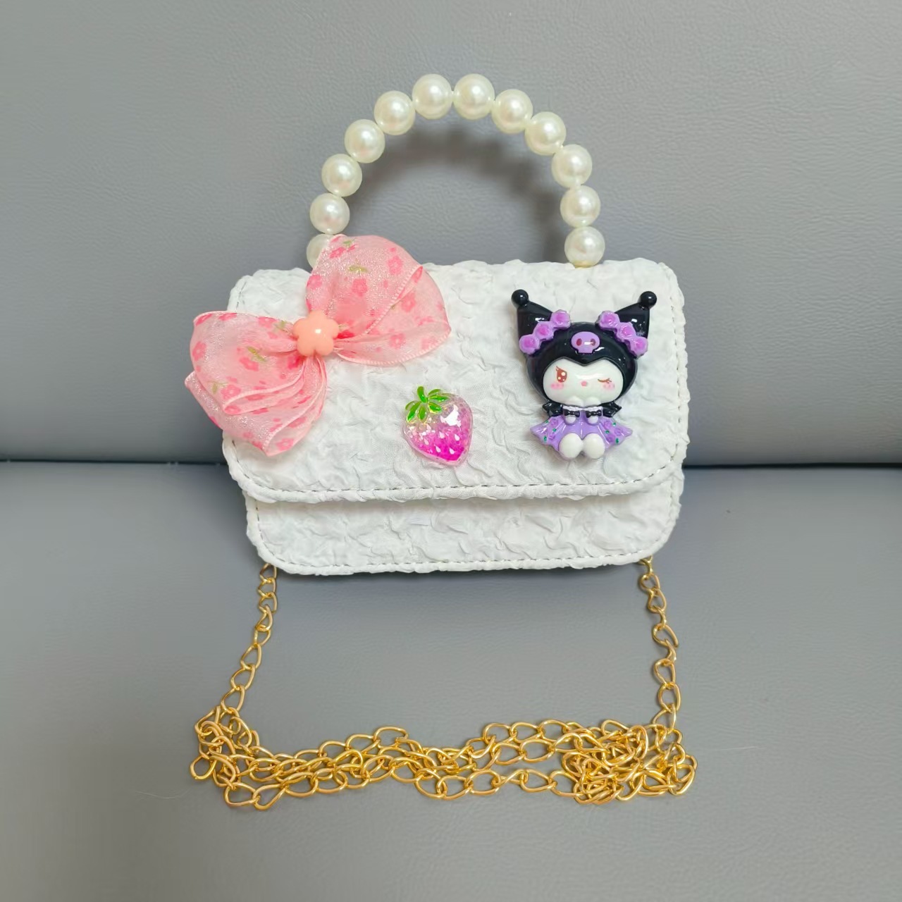 Boom Pearl Princess Handbag Meileti Kulomi Girl Año Nuevo Cartera de Año Nuevo Pequeña bolsa de fragancia
