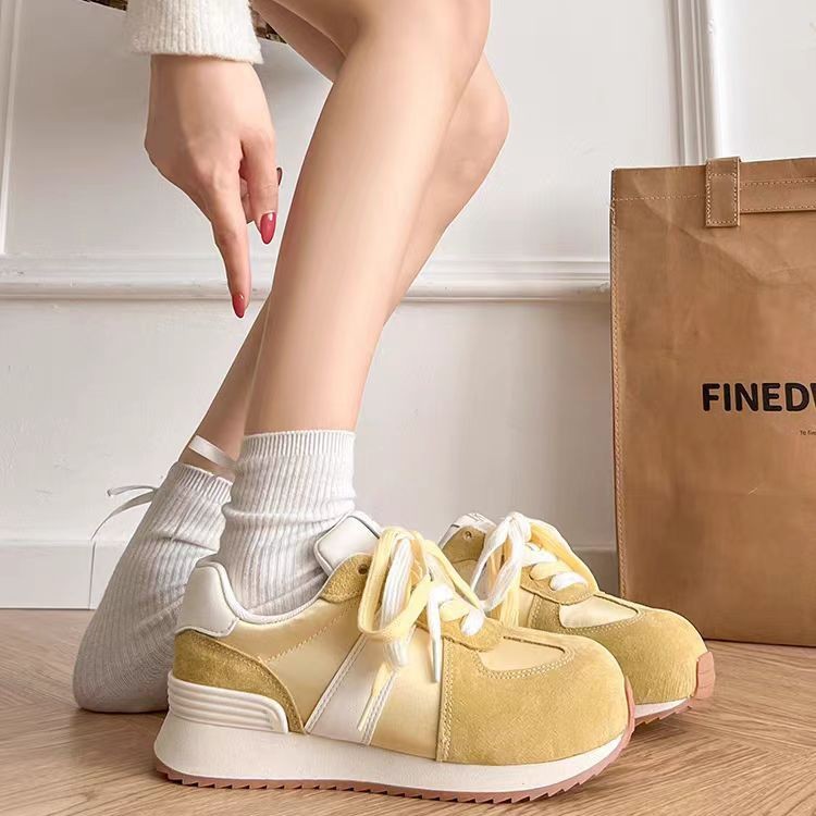 2025 nuevo estilo primavera y otoño entrenamiento alemán deportes correr ocio todo-fósforo mujer suela gruesa ligera cabeza redonda papá Forrest Gump zapatos más color