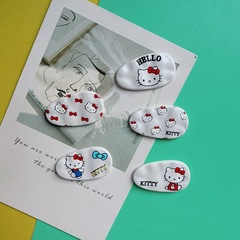 パールホワイト KT 猫ウォータードロップオーバルピースアクセサリー diy 手作り素材ヘアピン頭飾り携帯電話ケース下駄マッチング