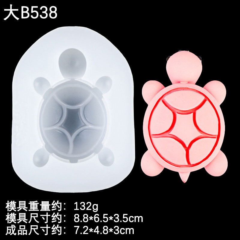 Tortuga grande, mediana, pequeña, cara a cara, adorno decorativo de epoxi de dibujos animados, molde de silicona, molde de horneado de chocolate Jenga