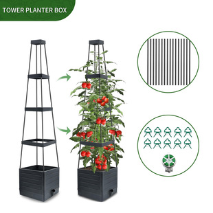 New Cross-Border Hot-Selling Tower-Shaped Planting Box Tomato Rack Plant Climbing Frame for Green Plants